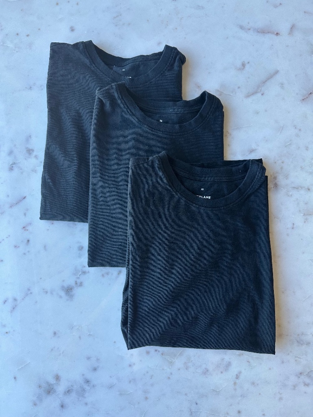 BUNDLE of 3 [pre-SHEIN] Everlane Slim Crew in Essential Cotton (Black, XS)